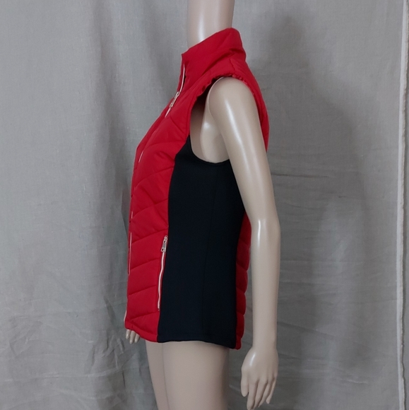 Calvin klein puffers Jackets size Large Sleeveless color Black and Red - Picture 6 of 16